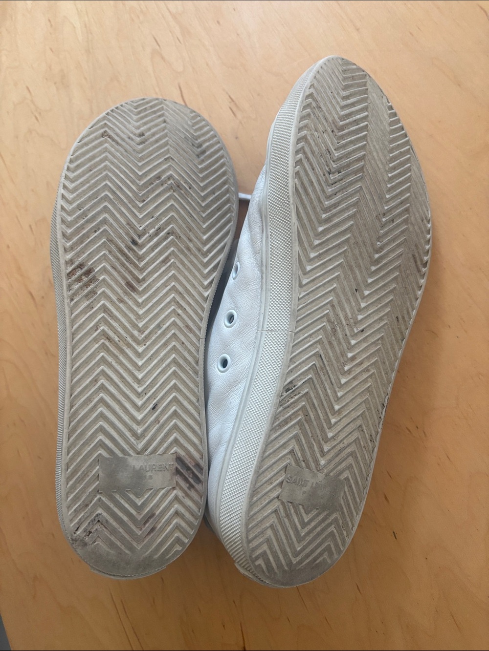 Saint Laurent White Leather Sneakers - Picture 6 of 6